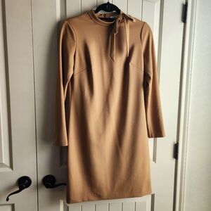 Tan orange Calvin Klein work dress